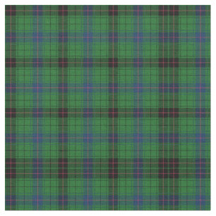 Tela Plaid Clan Davidson Tartan Green Black Check