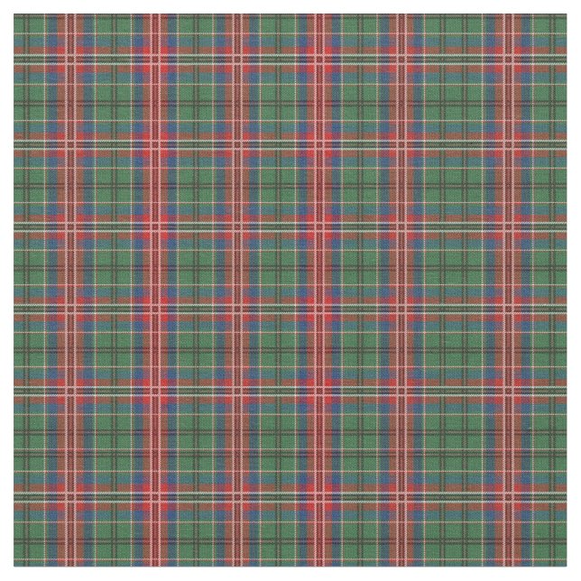 Tela Plaid Clan MacCulloch Tartan Green Red Blue Check (De cerca)