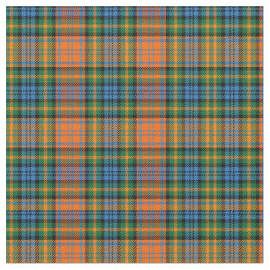 Tela Plaid Clan Murray Tartan Naranja Blue Green Check