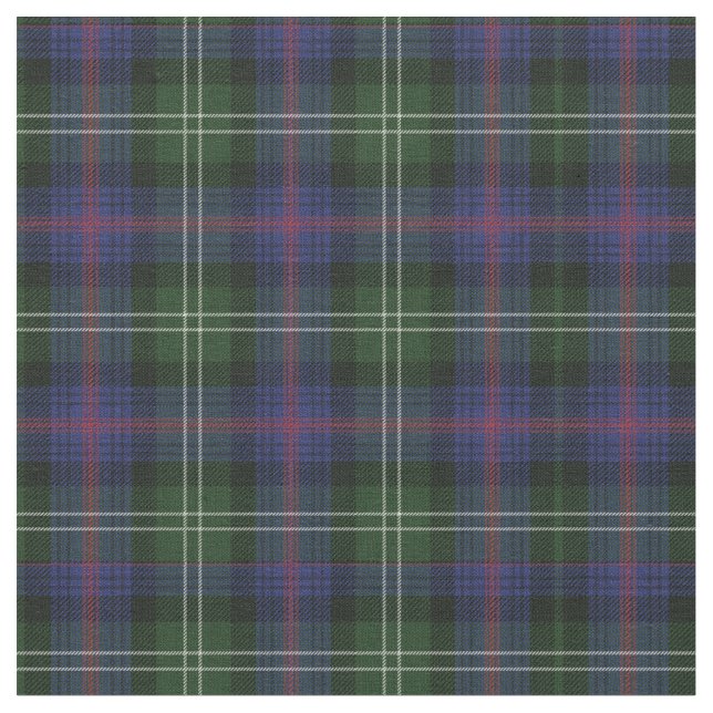 Tela Plaid Clan Sutherland Tartan Green Purple Check (De cerca)