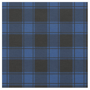 Tela Plaid de búfalo azul oscuro y negro