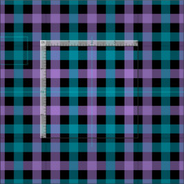 Tela Plaid de púrpura, turquesa y negro