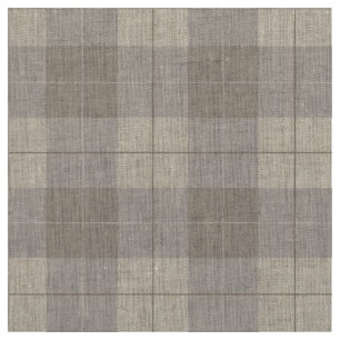 Tela Plaid Marrón Umber Contemporáneo