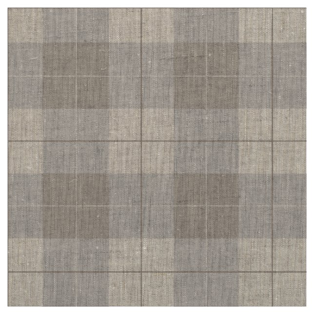 Tela Plaid Marrón Umber Contemporáneo (Retal)
