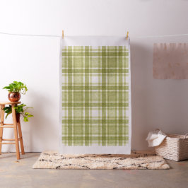 Tela Plaid Terroso | Salvia y Crema