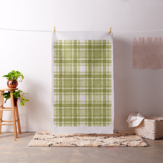 Tela Plaid Terroso | Salvia y Crema