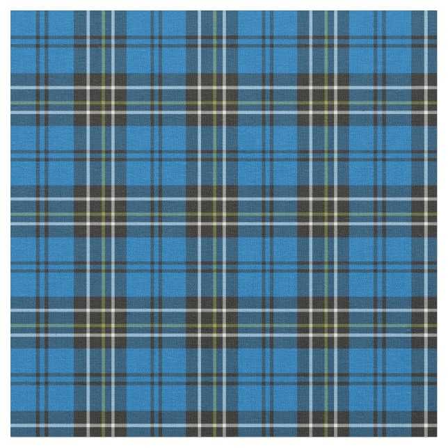 Tela Plaid Vintage Azul (De cerca)