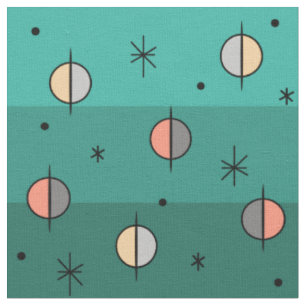 Tela Planes de edad del espacio retro estrellas turques