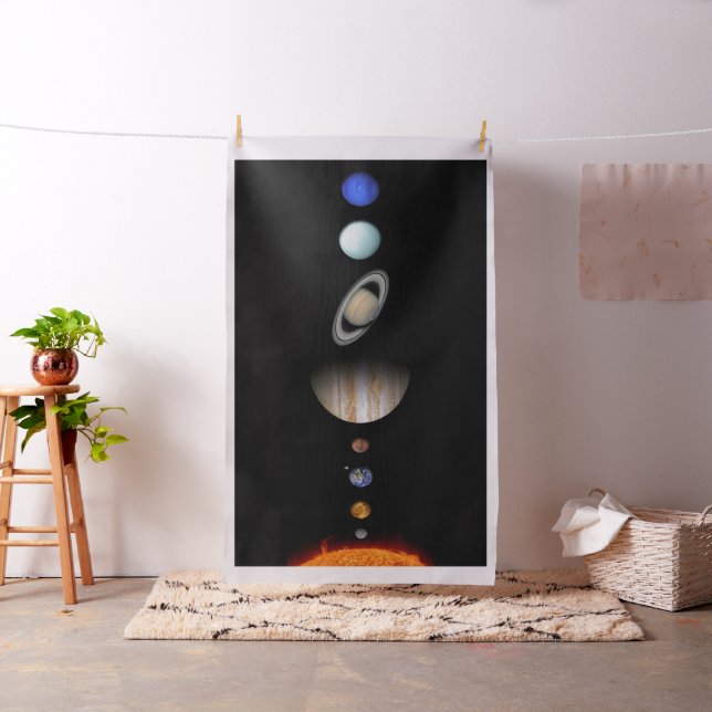 Tela PLANETAS de las yardas de encargo del poliéster de (In Situ)