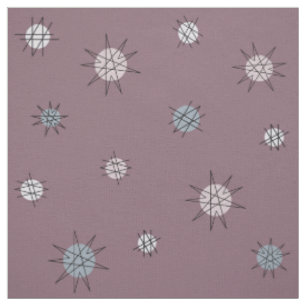 Tela Planetas Starburst de la Edad Atómica Oscuro Mauve