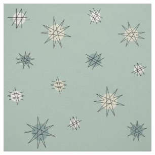 Tela Planetas Starburst de la Edad Atómica Sage Green