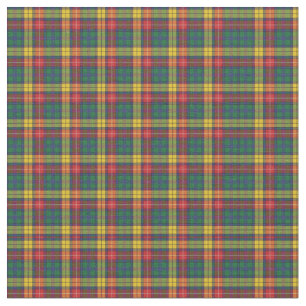 Tela Plant Clan Buchanan Tartan Green Red Yellow Check