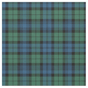 Tela Plant Clan Campbell Tartan Green Black Blue Check