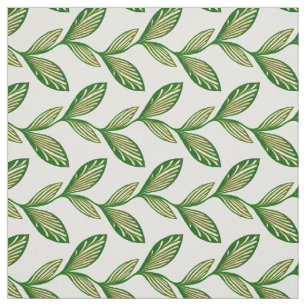 Tela Planta de patrón verde elegante y natural sin sold