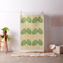 Tela Planta Monstera de hoja verde tropical Natural