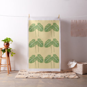 Tela Planta Monstera de hoja verde tropical Natural