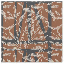 Tela plantas abstractas - Textura geométrica punteada 