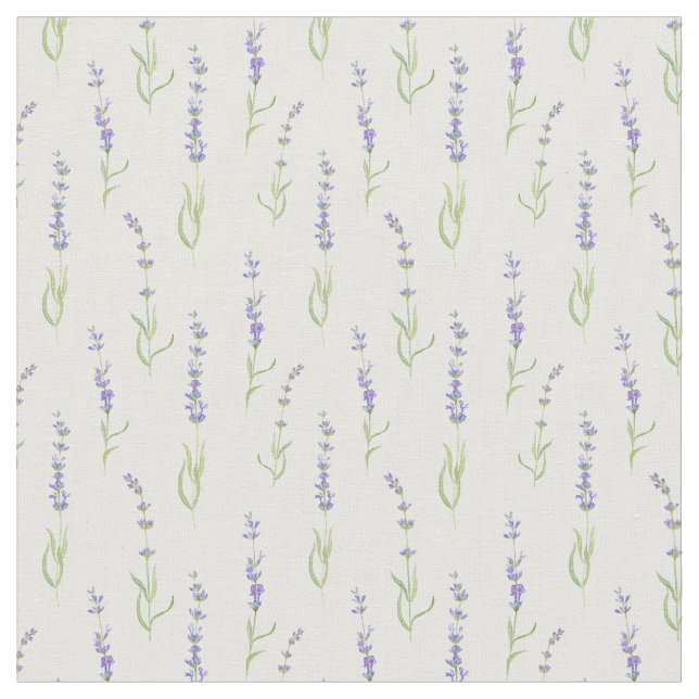 Tela Plantas de flores de lavanda Pastel Botánico (De cerca)