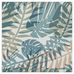 Tela Plantas tropicales, selva, trópicos, beige, hojas