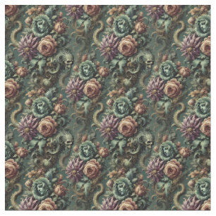 Tela Plantas y Pandemonium - Tile de denso gótico