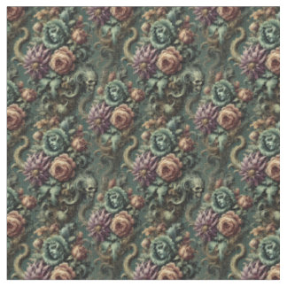Tela Plantas y Pandemonium - Tile de denso gótico