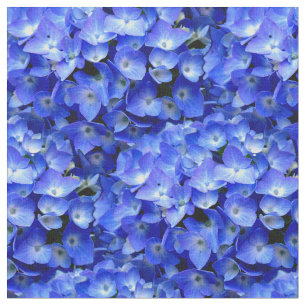 Tela Plantilla de patrón de planta hidránica azul