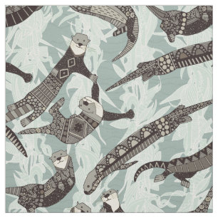 Tela plata de las nutrias de mar