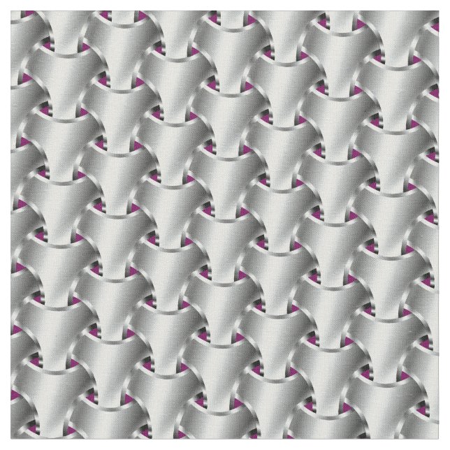 Tela Plata en correo en cadena púrpura (De cerca)