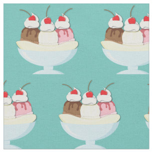 Tela Plátano Dividido con Helado