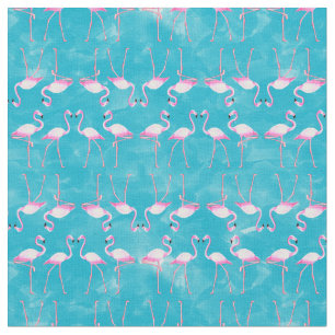 Tela Playa de Verano de Flamingos Rosados