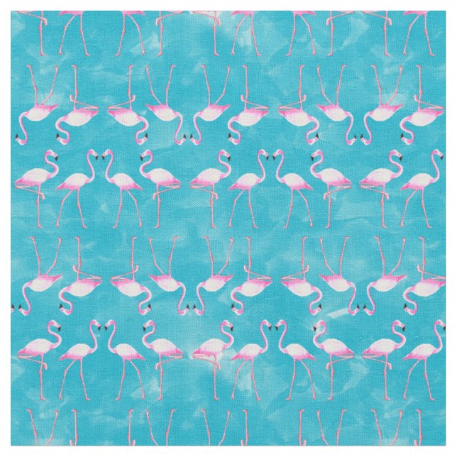 Tela Playa de Verano de Flamingos Rosados (De cerca)