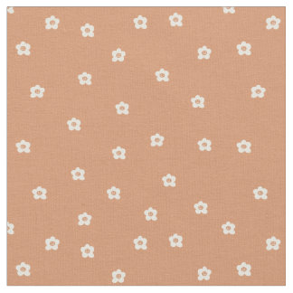 Tela Playful Halloween flower pattern with retro smilin