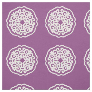 Tela Plum Asian Moods Mandalla ~ patrón pequeño