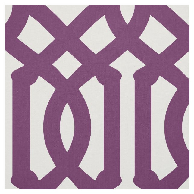 Tela Plum Purple Trellis a gran escala (Retal)