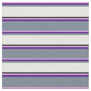 Tela Pluma, añil, gris pizarra, blanco y negro