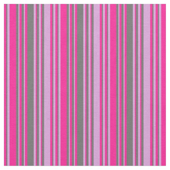 Tela Pluma, Gris Oscuro y Patrón Profundo/Tirado Rosa (De cerca)