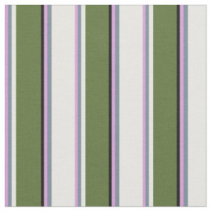 Tela Pluma, gris pizarra, blanco, verde oliva oscuro y 