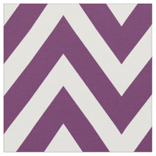 Tela Pluma Púrpura Moderna Chevron a gran escala