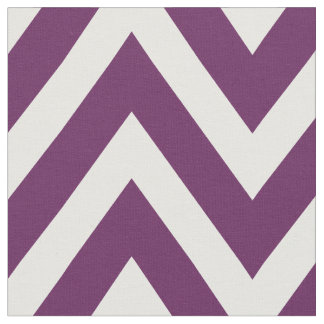 Tela Pluma Púrpura Moderna Chevron a gran escala
