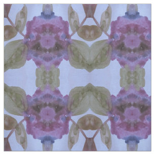 Tela Pluma púrpura y verde oliva y azul