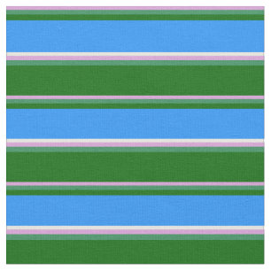 Tela Pluma, verde marino, verde oscuro, azul y blanco