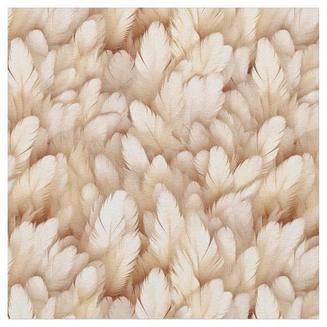 Tela plumas beige elegantes (De cerca)