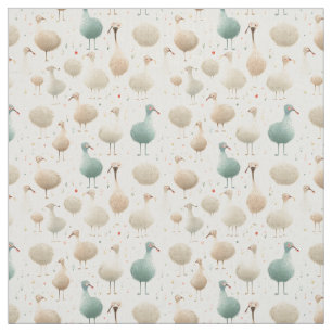 Tela Plumas caprichosas: avestruz caprichoso