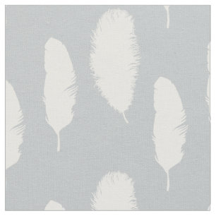 Tela Plumas de gris y blanco