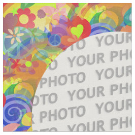 Tela Poder de flor de marco cuadrado I + tus fotos e id