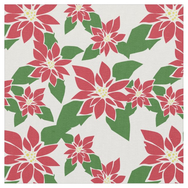 Tela Poinsettia (De cerca)