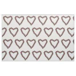 Tela Poinsettia Hearts Red Green Navidades Blancos Fabr