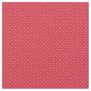 Tela Polca roja y blanca punteada