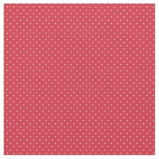Tela Polca roja y blanca punteada