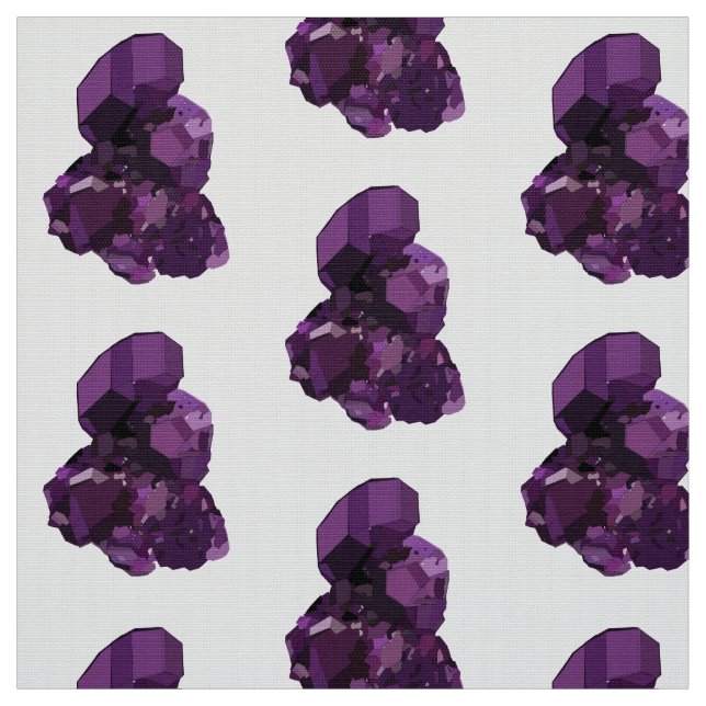 Tela Poliéster Amethyst Crystal Stone Fabric Poplin (Retal)